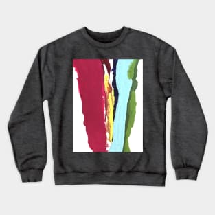Warm Rainbow Colors Melting Abstract Crewneck Sweatshirt